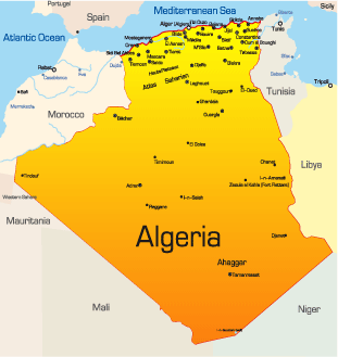 map of algeria africa