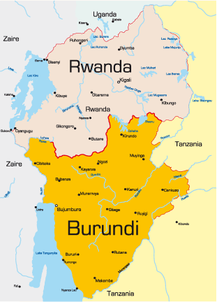 map of burundi africa