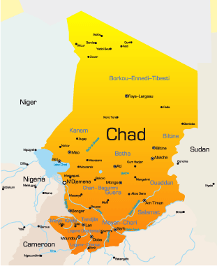 map of chad africa