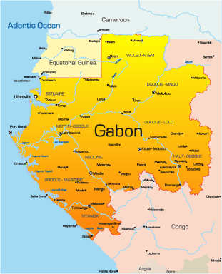 map of gabon africa