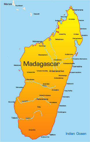 map of madagascar africa