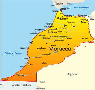 map of morocco africa