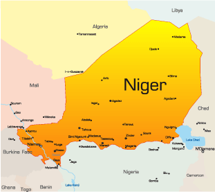 map of niger africa