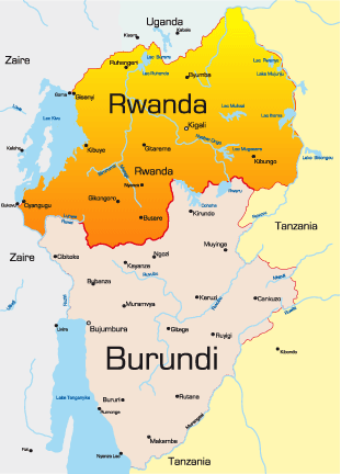 map of rwanda africa