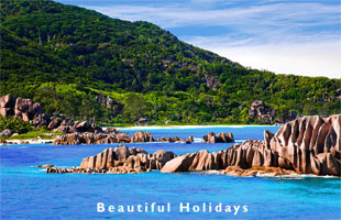 typical scenery of seychelles