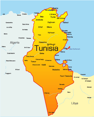 map of tunisia africa