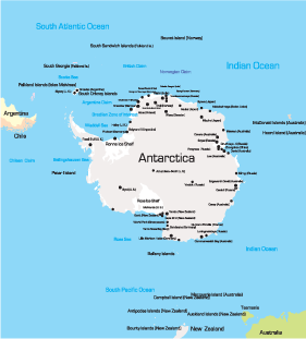 map of antartica america