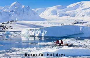 typical scenery of antartica