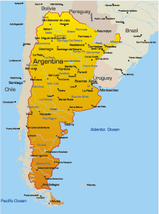 map of argentina america