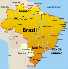 map of brazil america