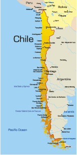 map of chile america