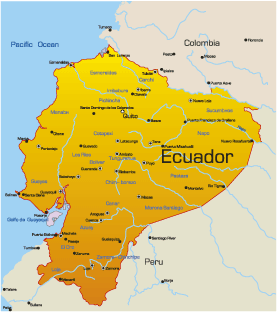 map of ecuador america