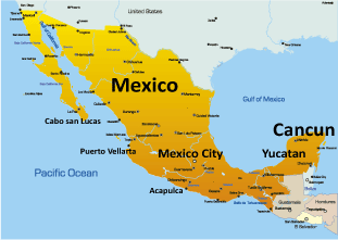 map of cancun mexico