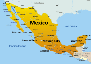 map of mexico america