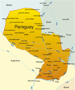 map of paraguay america