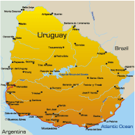 map of uruguay america