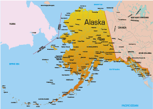 map of alaska america