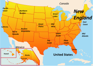 map of new england america