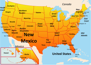 map of new mexico america