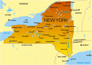 map of new york america