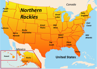 map of the rockies america
