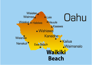 map of waikiki beach america