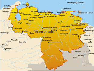map of venezuela america