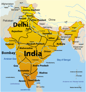 map of delhi india
