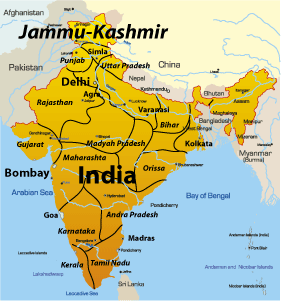 map of kashmir asia