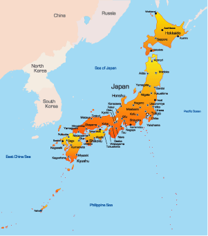 map of japan asia