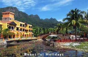 langkawi beach scene