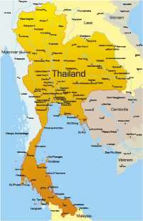 map of thailand