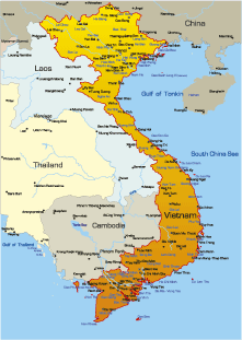 map of vietnam asia
