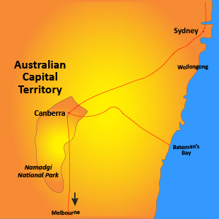 map of act australia