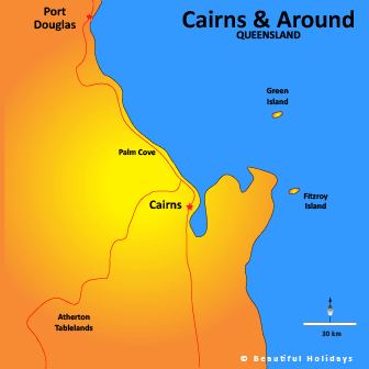 map of cairns queensland