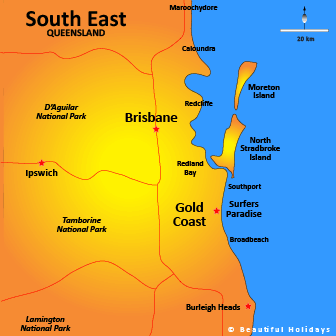 map of surfers paradise queensland
