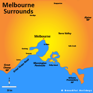 map of melbourne surrounds victoria