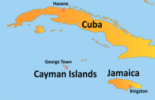 map of cayman islands west indies