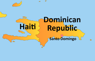 map of dominican republic west indies