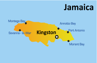 map of jamaica west indies