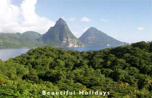 typical scenery of st lucia