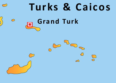 map of turks caicos west indies