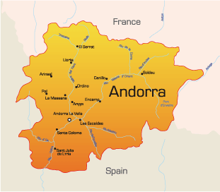 map of andorra europe