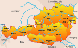 map of austria europe