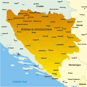 map of bosnia europe