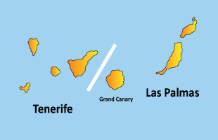 map of canary islands europe