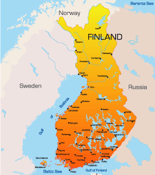 map of finland europe