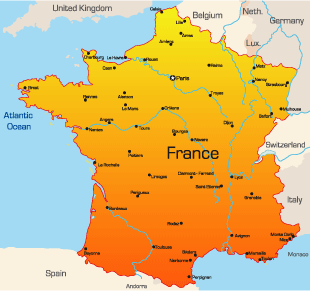map of france europe
