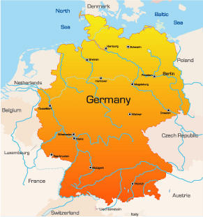 map of germany europe