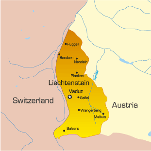 map of liechtenstein europe